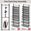 image9 Tier Over The Door Pantry Organizer 2 in 1 Wall Mount or Hanging Spice Rack with Adjustable Basket Seasoning Organizer and Storage for Kitchen Cabinet Closet BathroomWhite