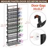 image9 Tier Over The Door Pantry Organizer 2 in 1 Wall Mount or Hanging Spice Rack with Adjustable Basket Seasoning Organizer and Storage for Kitchen Cabinet Closet BathroomBlack