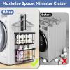 imageMagnetic Dryer Ball HolderMagnetic Hanger Holder Basket Magnetic Lint Bin No Tools Install for Laundry Room Fridge Storage Hanger Organizer